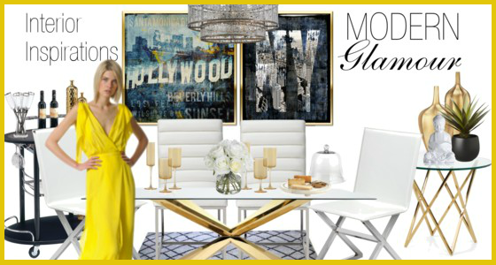 Interior Inspirations Modern Glamour Dining Room