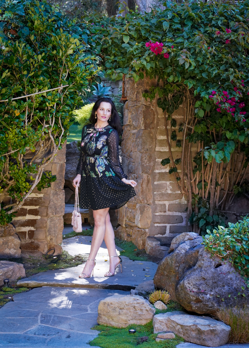 An Enchanting Way To Style a Dark Floral Dress for Fall - 2019 Fall Fashion Trends