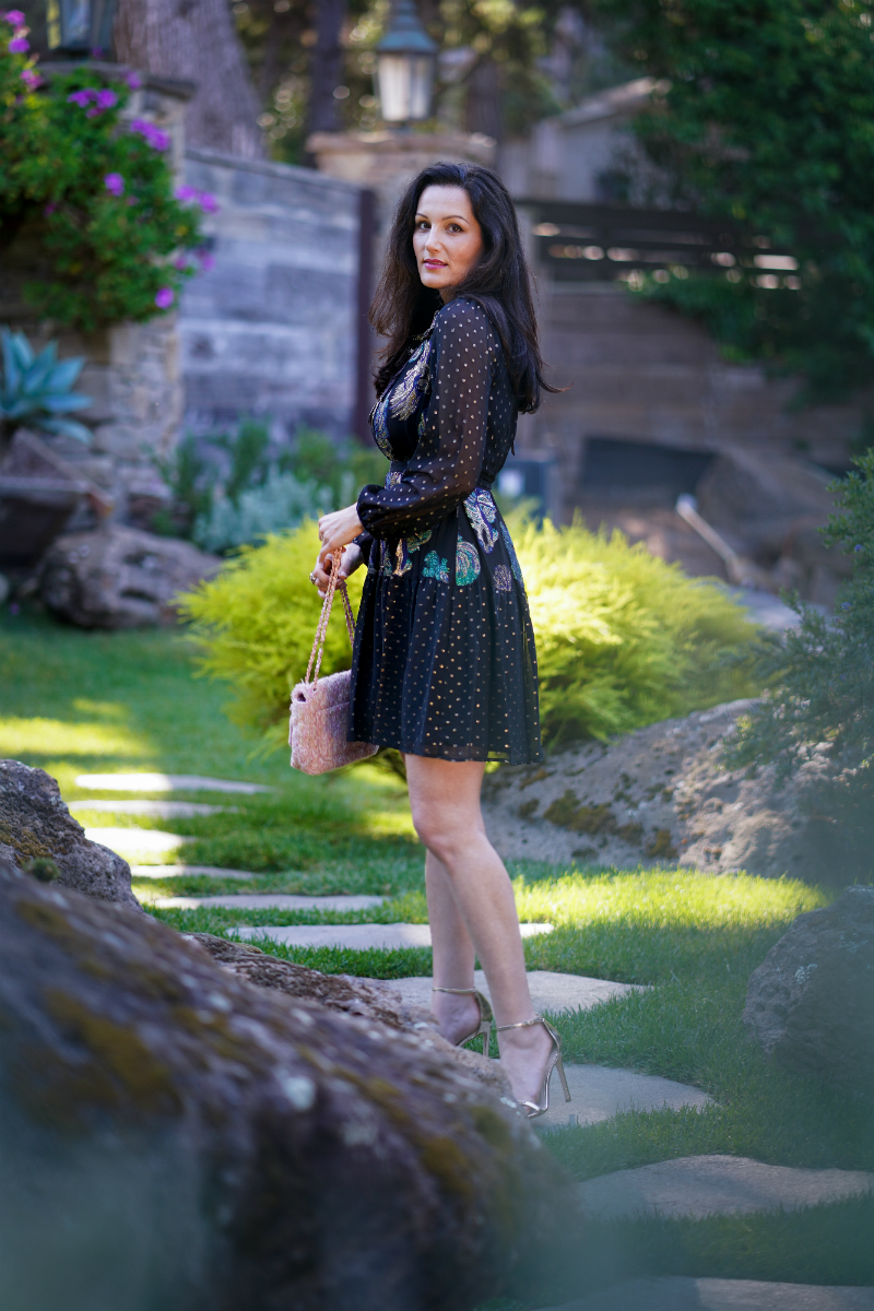 An Enchanting Way To Style a Dark Floral Dress for Fall - 2019 Fall Fashion Trends